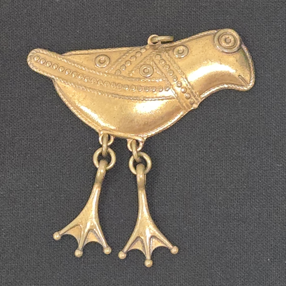 Kalevala Koru (KK) Hattulan Lintu Bronze Bird Pendant - Finnish Jewelry